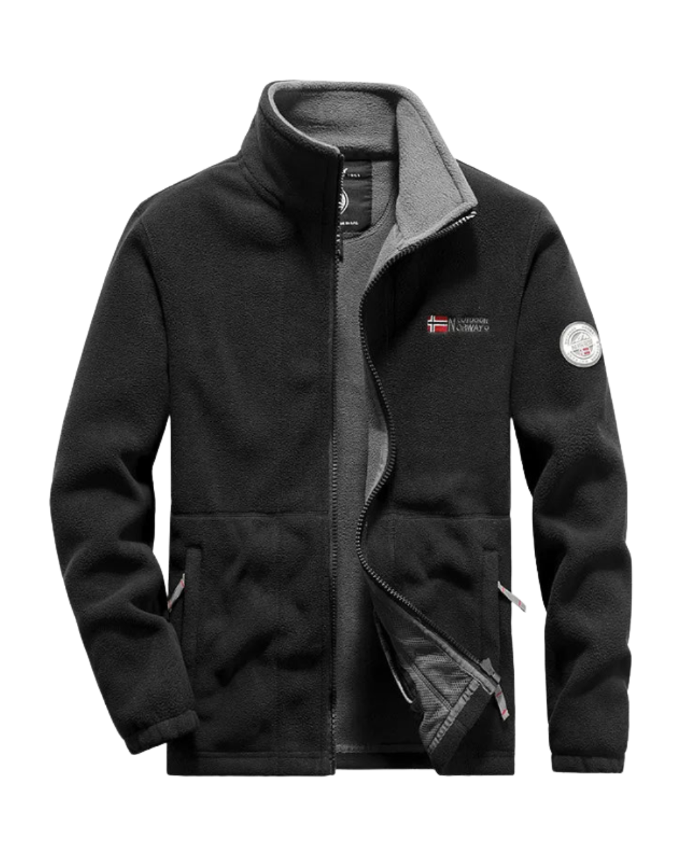 Herren Fleecejacke Outdoor warm atmungsaktiv leicht tailliert Alltags- und Wanderjacke