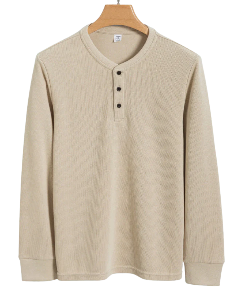 Henley-Pullover für Herren mit Knopfverschluss