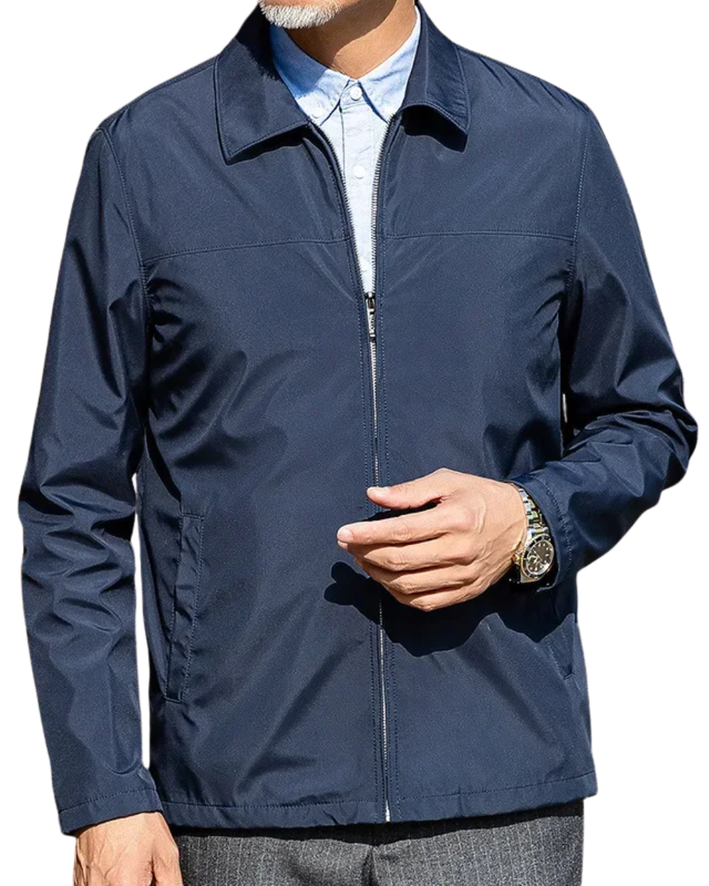 Herren Business Casual Jacke Langarm Slim Fit Leicht Atmungsaktiv Büro Freizeit Übergangsjacke