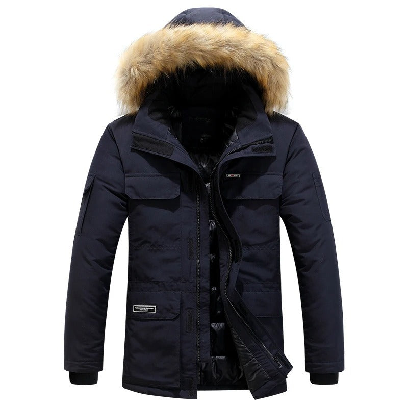 Herren Winterjacke Regular Fit Warm Gefüttert Isolierend Elegant Klassisch Business Casual Alltag Winter