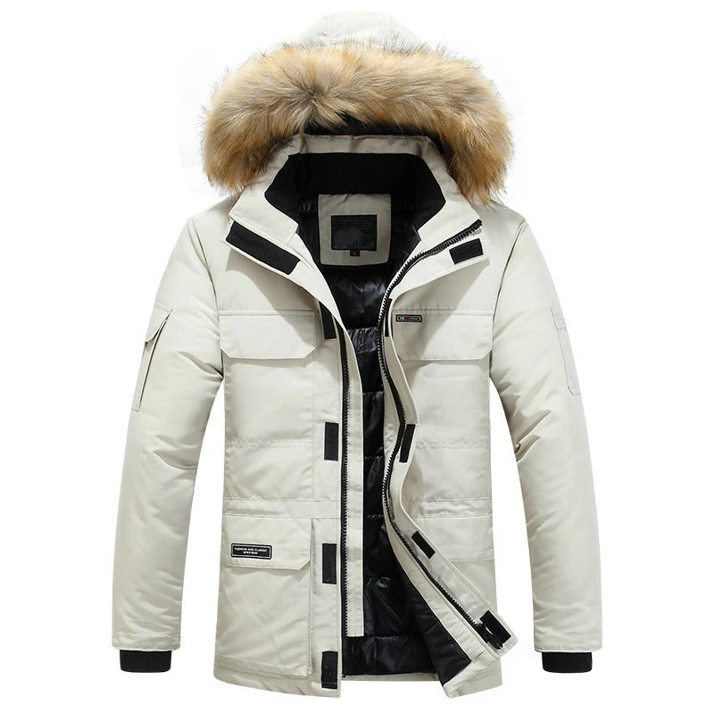 Herren Winterjacke Regular Fit Warm Gefüttert Isolierend Elegant Klassisch Business Casual Alltag Winter