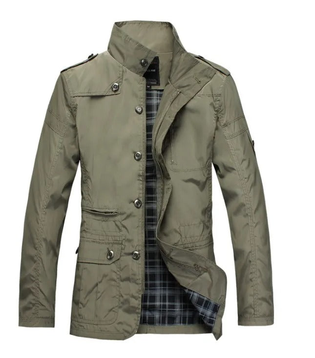 Herren Jacke Regular Fit Winddicht Leicht Atmungsaktiv Elegant Alltag Outdoor Reisen