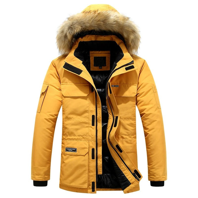Herren Winterjacke Regular Fit Warm Gefüttert Isolierend Elegant Klassisch Business Casual Alltag Winter