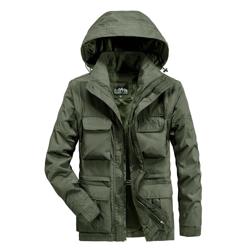 Herren Outdoorjacke Regular Fit Atmungsaktiv Slim Übergangsjacke Elegant Freizeit Reise