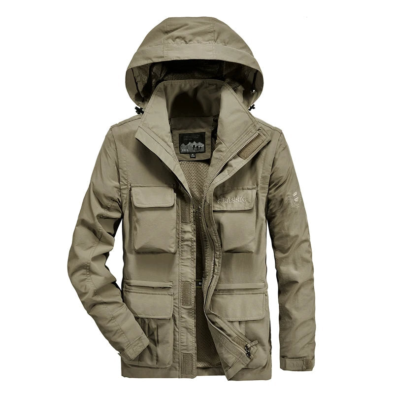 Herren Outdoorjacke Regular Fit Atmungsaktiv Slim Übergangsjacke Elegant Freizeit Reise