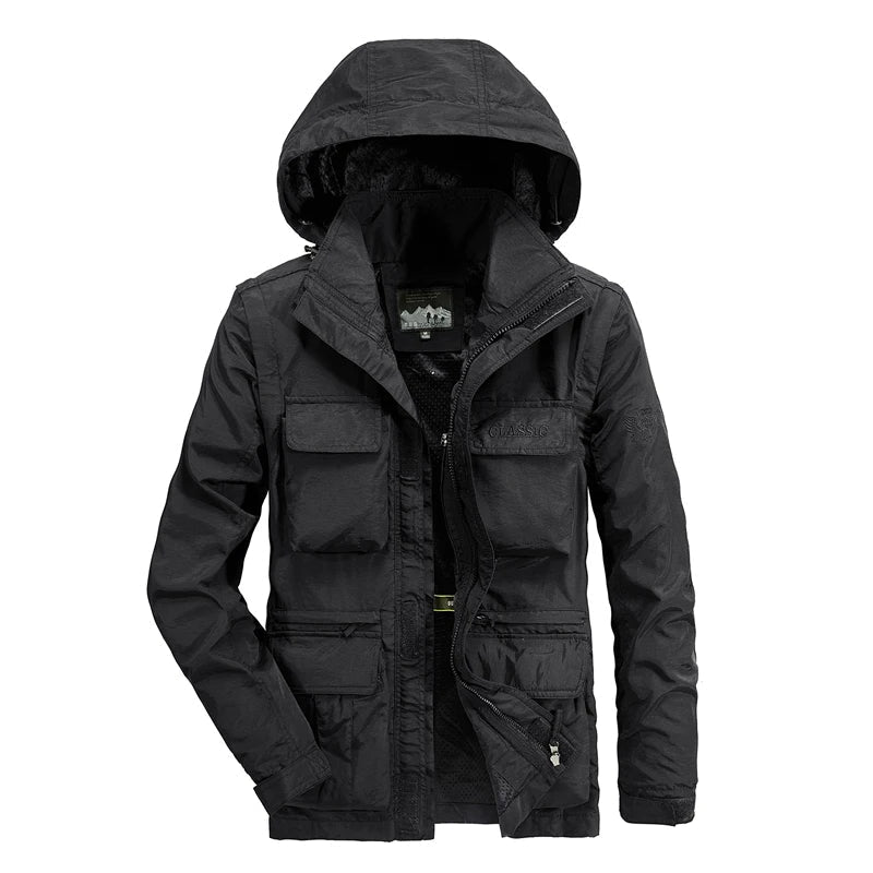 Herren Outdoorjacke Regular Fit Atmungsaktiv Slim Übergangsjacke Elegant Freizeit Reise
