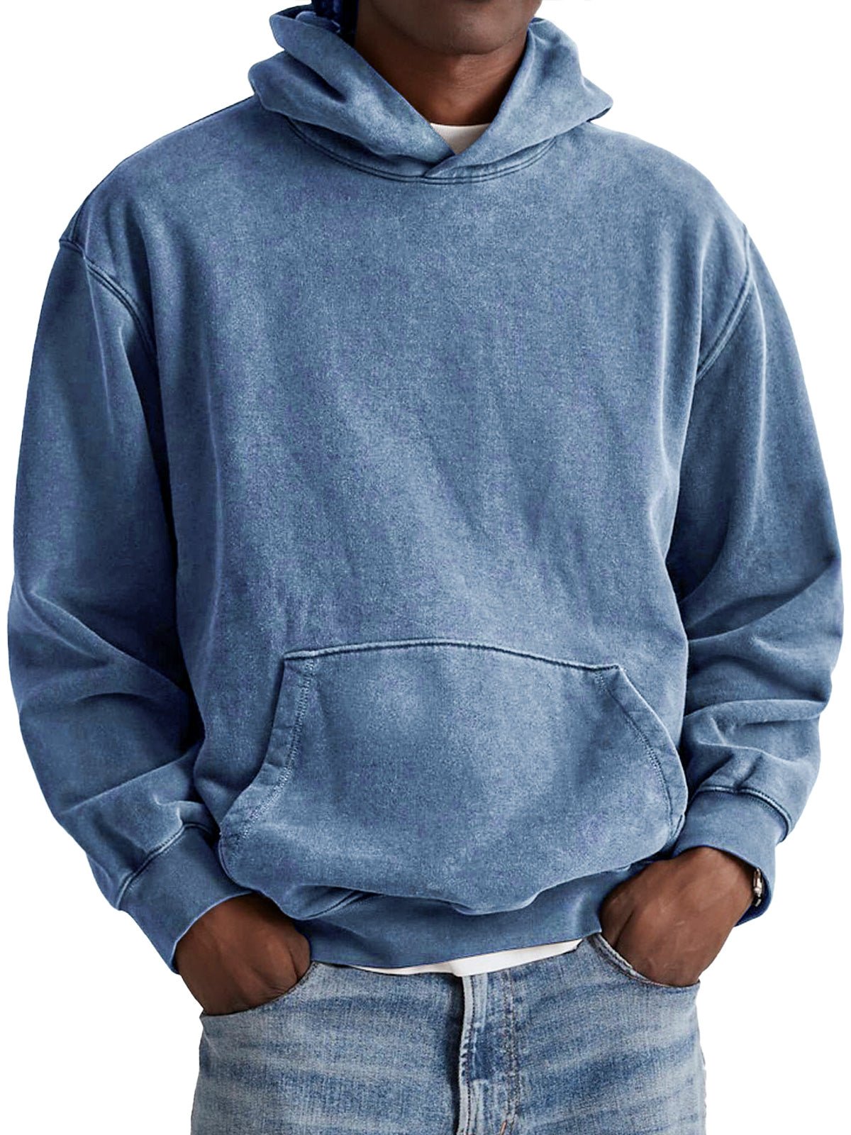 Herren Kapuzenpullover Hoodie ist locker geschnitten, bequemer Kapuzenpullover mit Kängurutasche
