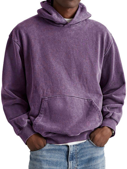 Herren Kapuzenpullover Hoodie ist locker geschnitten, bequemer Kapuzenpullover mit Kängurutasche