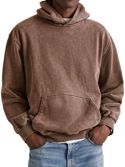 Herren Kapuzenpullover Hoodie ist locker geschnitten, bequemer Kapuzenpullover mit Kängurutasche