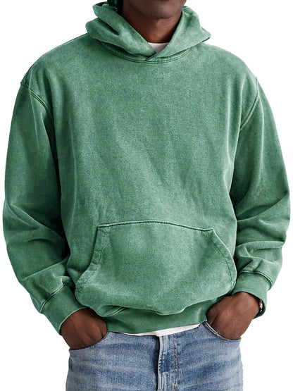 Herren Kapuzenpullover Hoodie ist locker geschnitten, bequemer Kapuzenpullover mit Kängurutasche