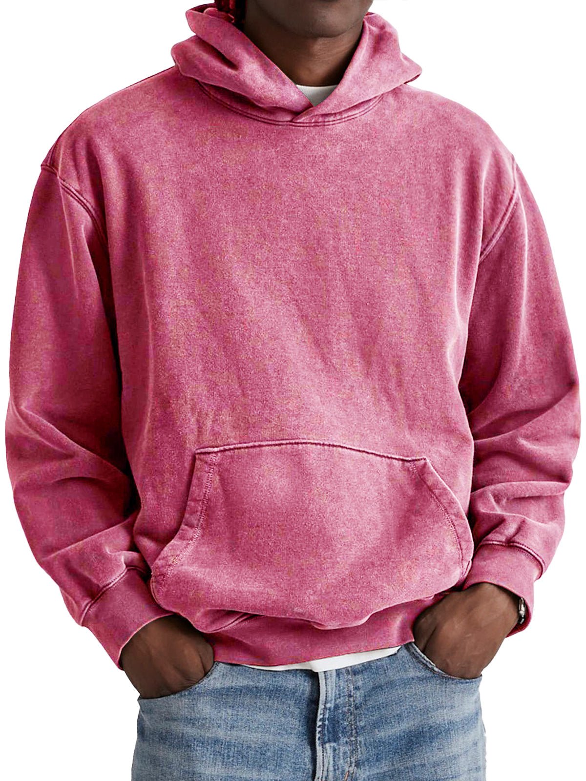 Herren Kapuzenpullover Hoodie ist locker geschnitten, bequemer Kapuzenpullover mit Kängurutasche