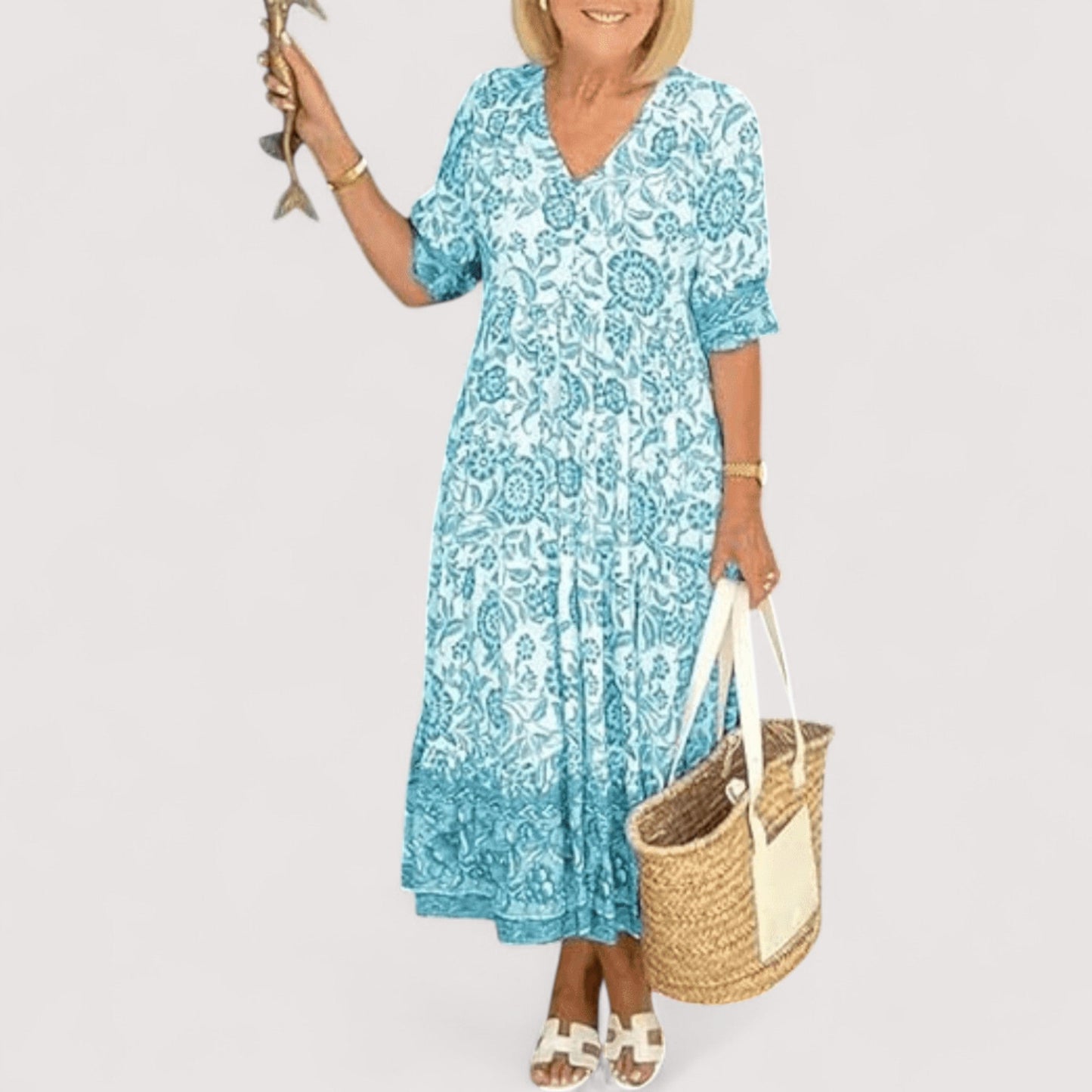 Damen Sommerkleid locker Passform leicht atmungsaktiv vielseitig bequem