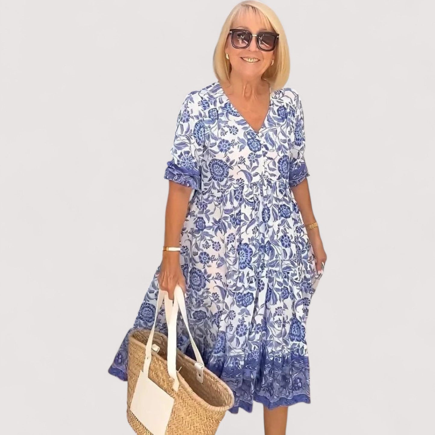 Damen Sommerkleid locker Passform leicht atmungsaktiv vielseitig bequem