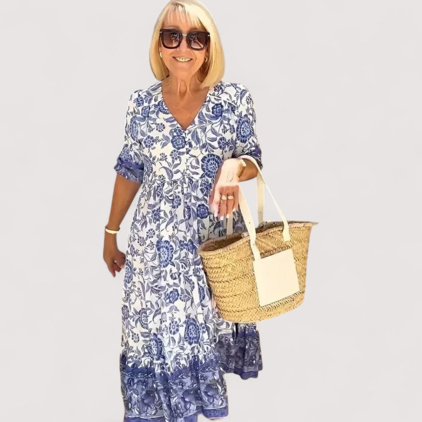 Damen Sommerkleid locker Passform leicht atmungsaktiv vielseitig bequem