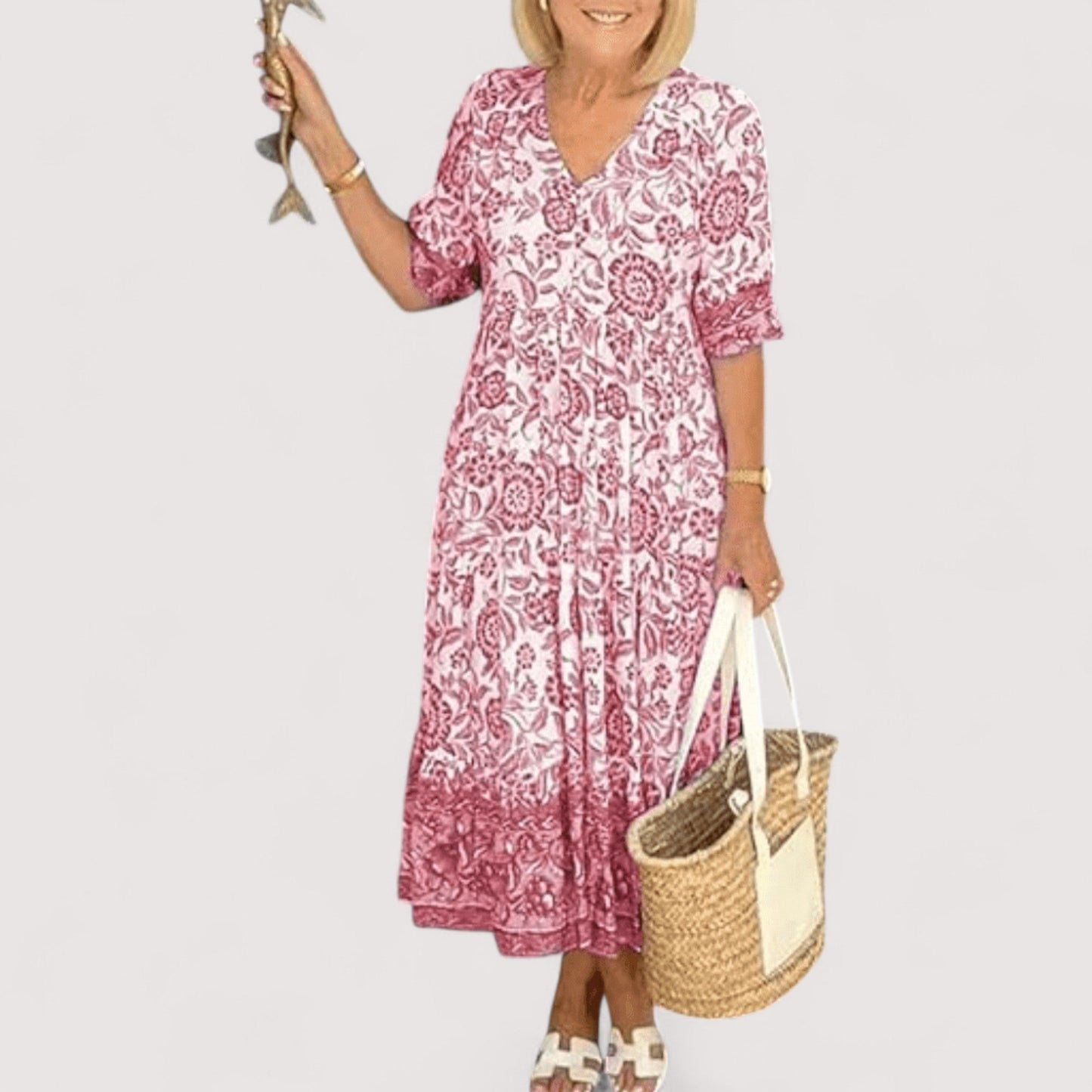 Damen Sommerkleid locker Passform leicht atmungsaktiv vielseitig bequem