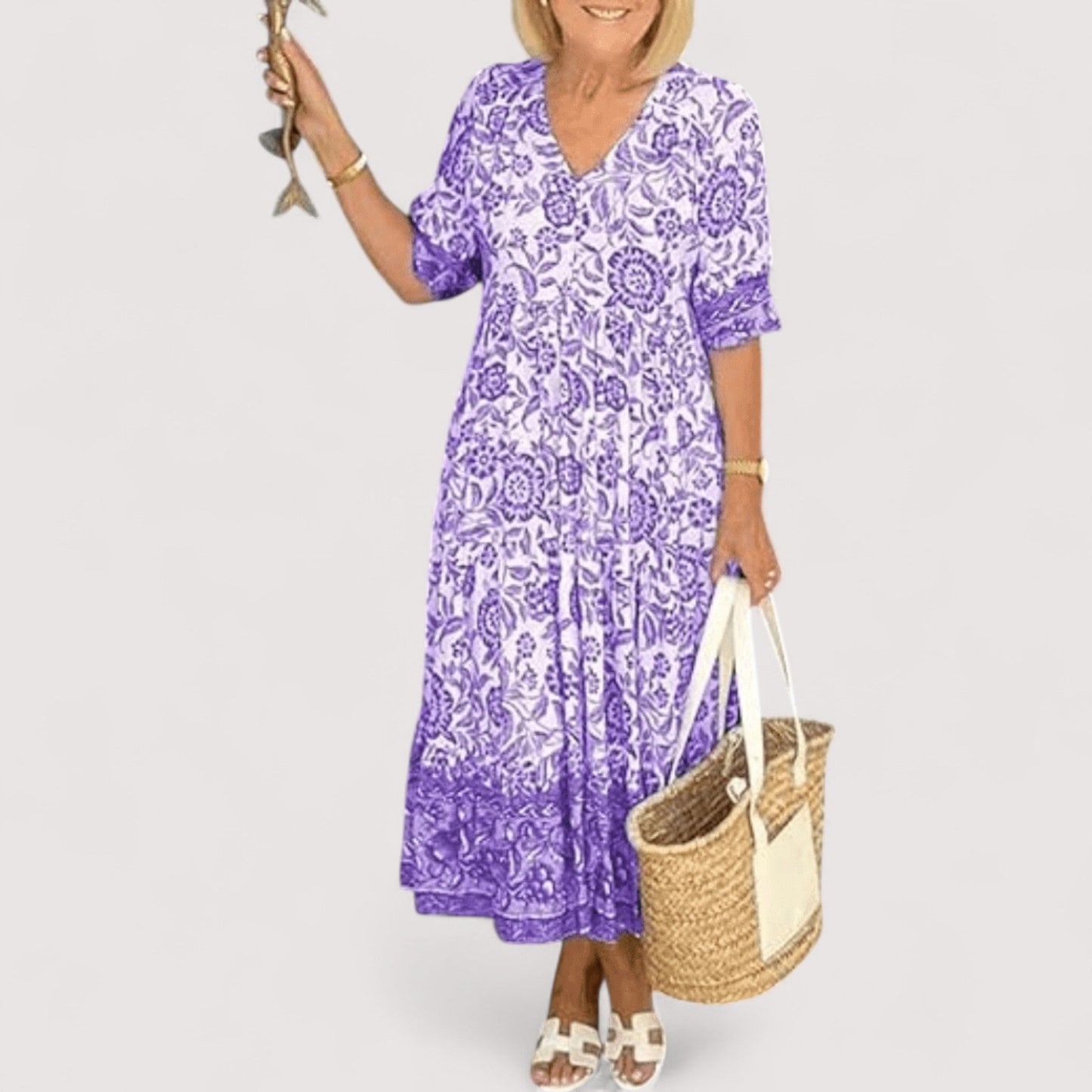 Damen Sommerkleid locker Passform leicht atmungsaktiv vielseitig bequem