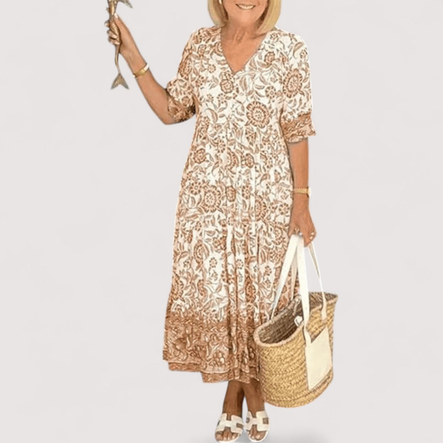 Damen Sommerkleid locker Passform leicht atmungsaktiv vielseitig bequem