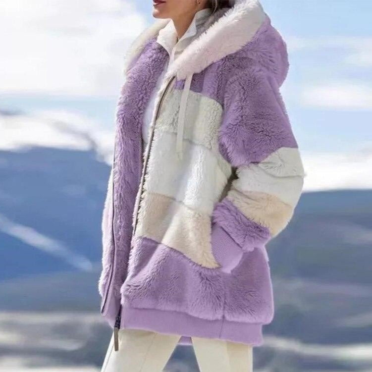Damen Leichtjacke einfarbig windabweisend leicht gefüttert Kapuze Reißverschluss Regular Fit Übergangsjacke