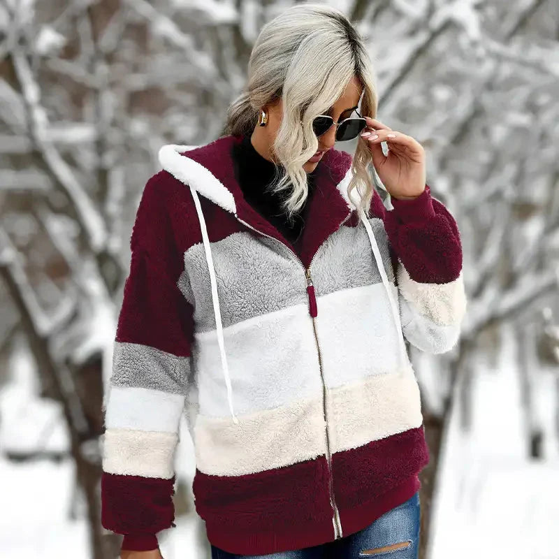 Damen Leichtjacke einfarbig windabweisend leicht gefüttert Kapuze Reißverschluss Regular Fit Übergangsjacke