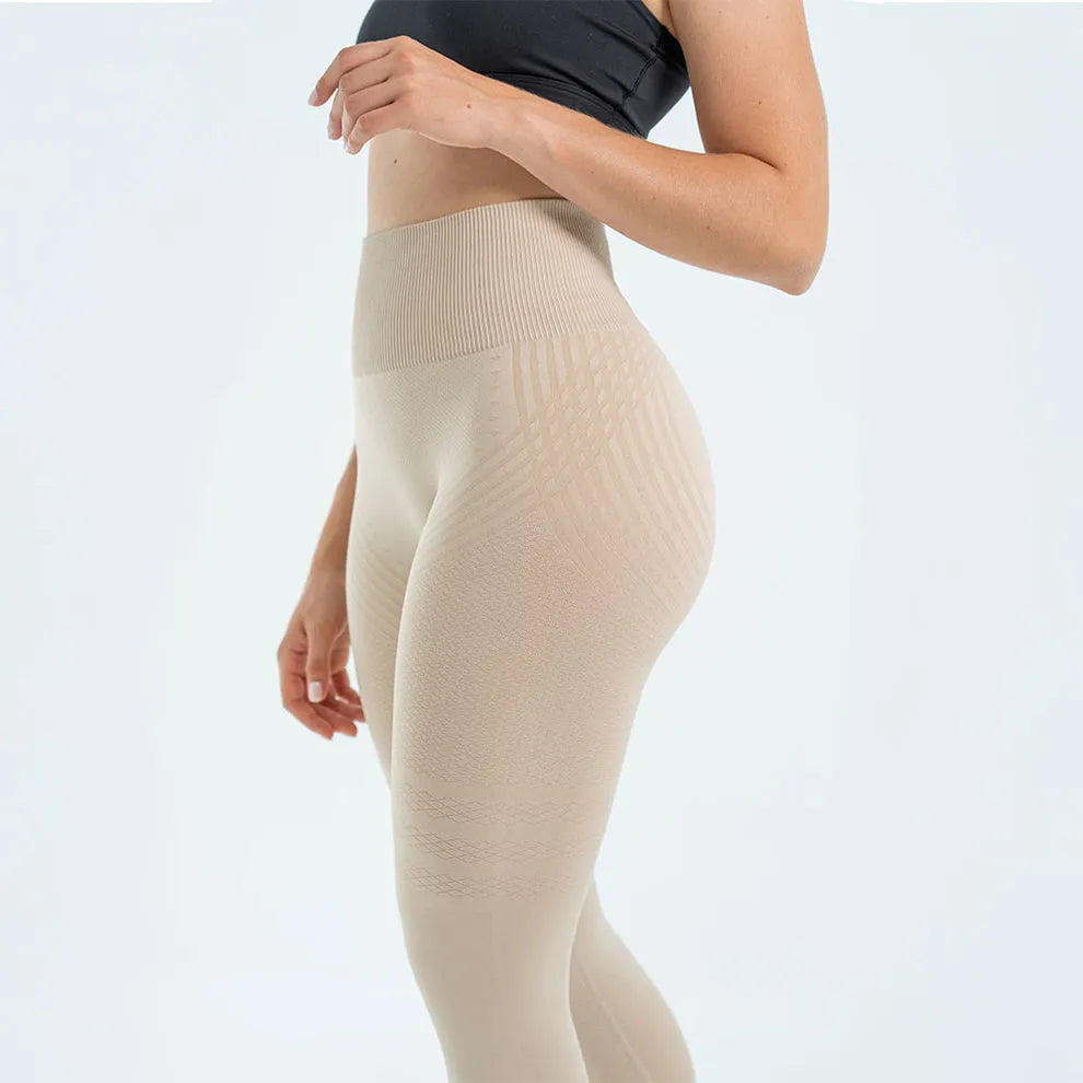 Damen Leggings High Waist Kompression elastisch atmungsaktiv schnell trocknend